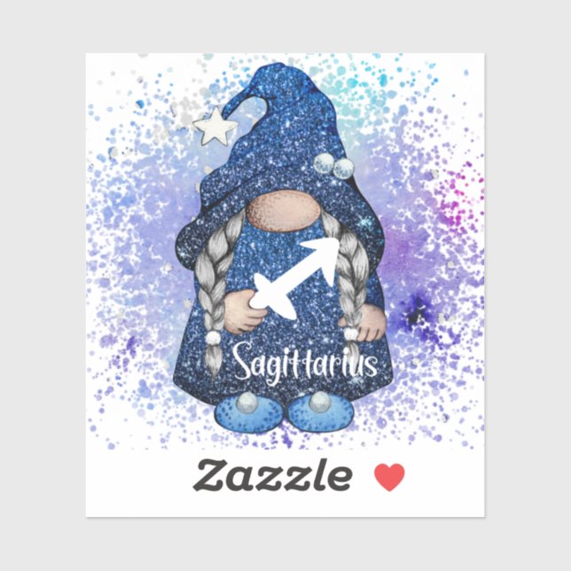 Sticker Sagittarius Gnome (Feuille)