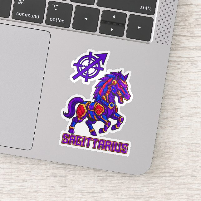 Sticker Sagittarius Mecha Stallion Warrior Art (Détail)