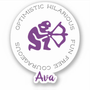 Sticker Sagittarius Zodiac Star Sign Traits