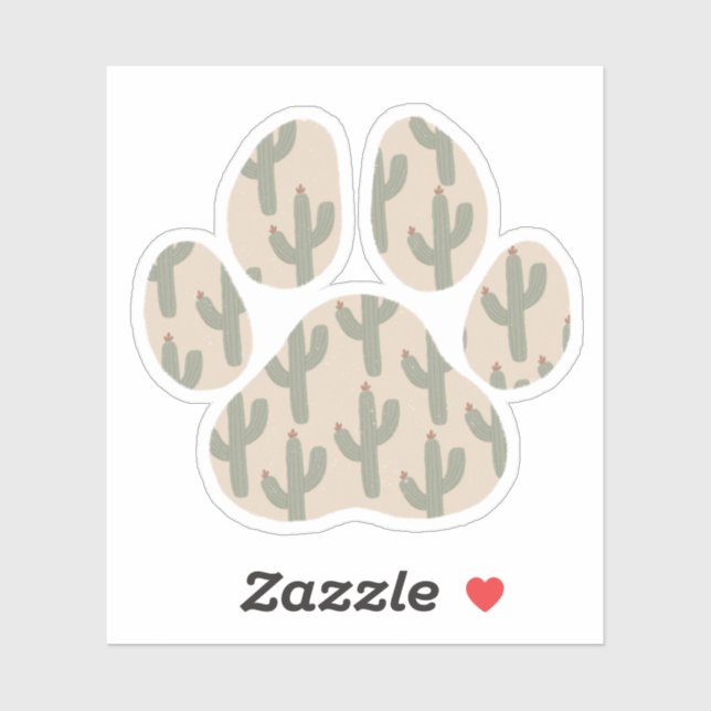 Sticker Saguaro Paw (Feuille)