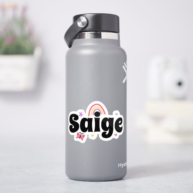Sticker Saige nom joli design (HydroFlask)