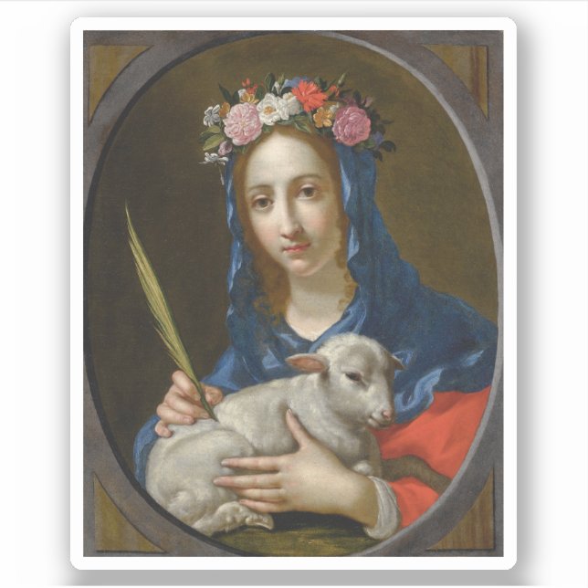 Sticker Saint Agatha (par Cesare Dandini) (Devant)