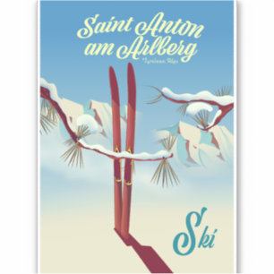 Sticker Saint Anton am Arlberg, Alpes Tyroliennes, Autrich