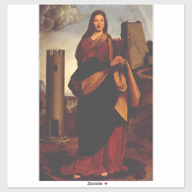 Sticker Saint Barbara par Giovanni Antonio Boltraffic io (Feuille)