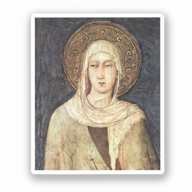 Sticker Saint Clare d'Assise par Simone Martini (Recto)