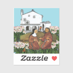 Sticker Saint François et Saint Clare d'Assise
