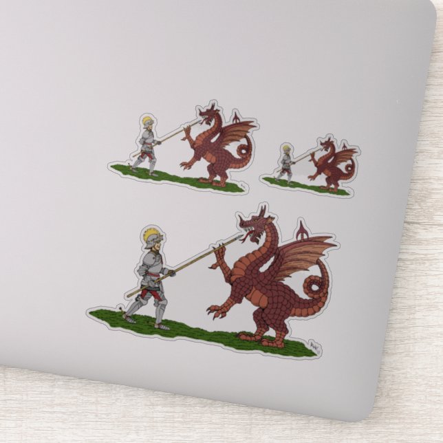 Sticker Saint George et le Dragon du XVe siècle (Détail)