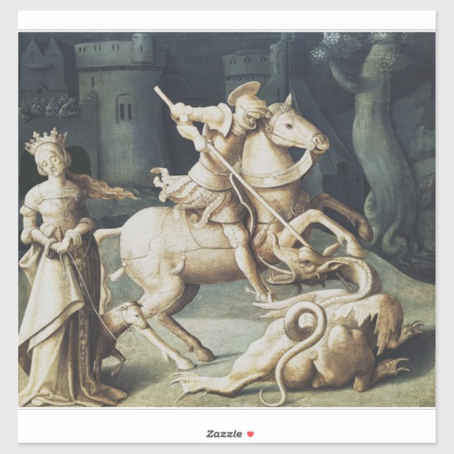 Sticker Saint Georges et le Dragon Grand Martyr (Feuille)