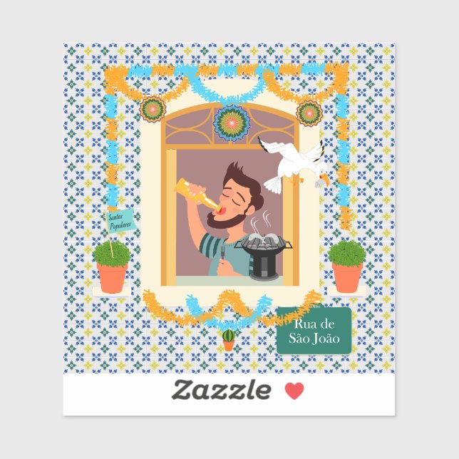 Sticker Saint John Portugais Festa Voisin (Feuille)