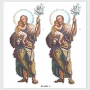 Sticker Saint Joseph avec l'enfant Jésus