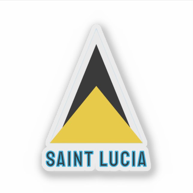 Sticker Saint Lucia Flag (Devant)