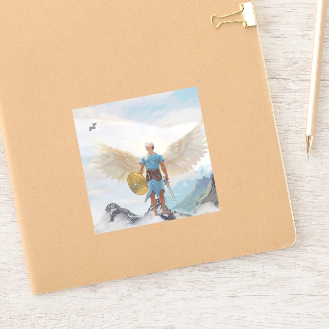 Sticker Saint Michael le rectangle de protection Archange (Carnet)