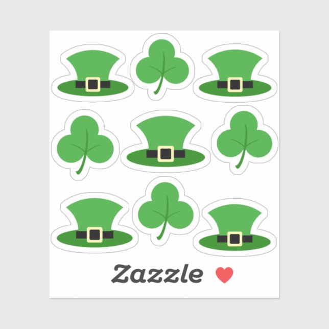 Sticker Saint Patrick's Day (Feuille)