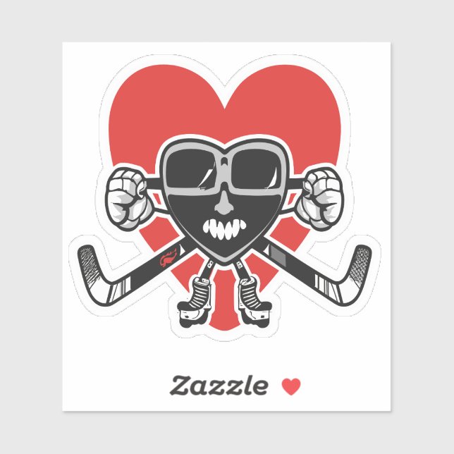 Sticker Saint-Valentin amour Cœur montrant des compétences (Feuille)