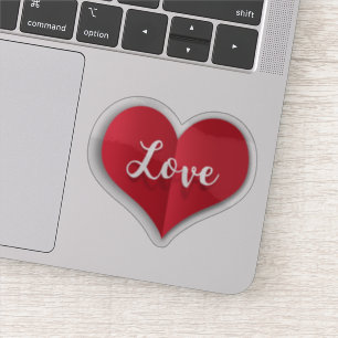 Sticker Saint Valentin Amour Coeur rouge