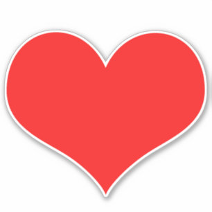 Sticker Saint Valentin Coeur rouge mignon couleur 2022