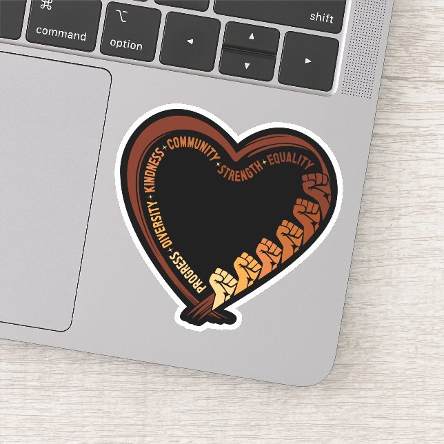 Sticker Saint-Valentin du Mois de l'Histoire des Noirs Amé (Détail)