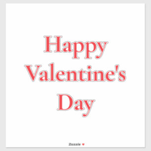 Sticker Saint Valentin Rouge mignonne Colorful Romantique