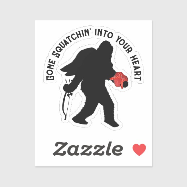 Sticker Saint Valentin Sasquatch (Feuille)