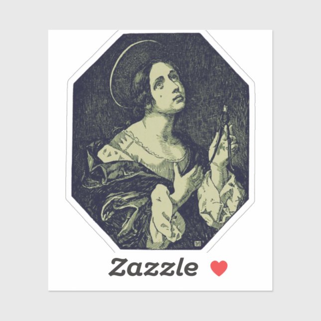 Sticker Sainte Apolline vierge et martyre (Feuille)