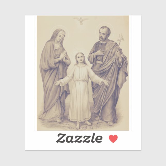 Sticker Sainte Famille Jésus, Vierge Marie et Saint Joseph (Feuille)