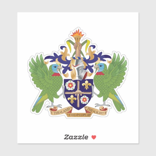 Sticker Sainte-Lucie (Feuille)