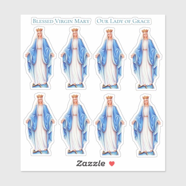 Sticker Sainte Vierge Catholique Sainte Vierge Marie Vinyl (Feuille)