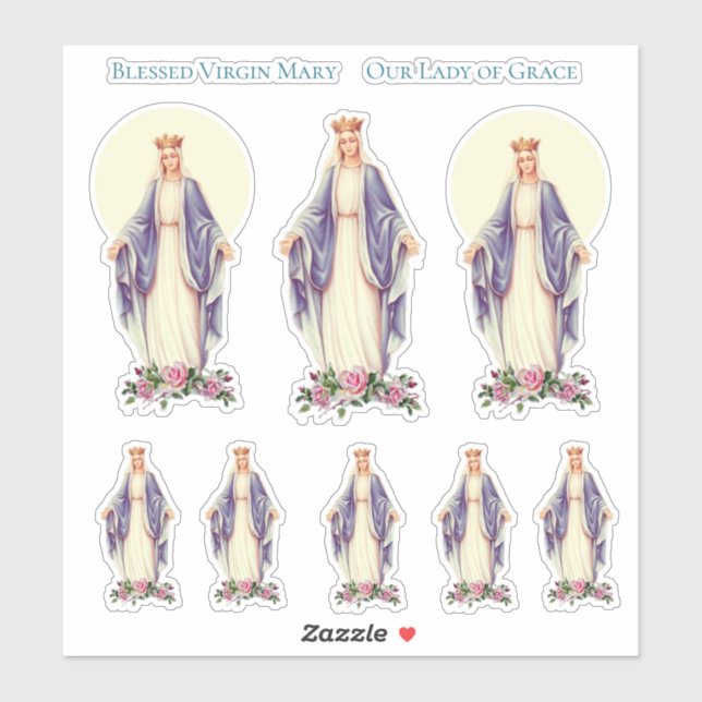 Sticker Sainte Vierge Catholique Sainte Vierge Marie Vinyl (Feuille)