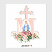 Sainte Vierge Religieuse Contour Vinyle