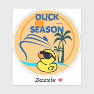 Sticker Saison du canard en caoutchouc