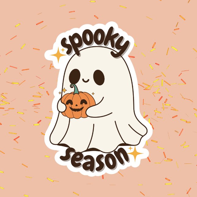 Sticker Saison Éffrayante du fantôme d'Halloween tendance (Créateur téléchargé)