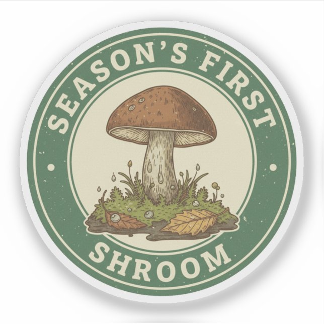 Sticker Saisons Premier champignon de champignon de champi (Devant)