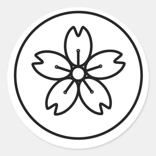 Sticker Sakura cerclé (Devant)
