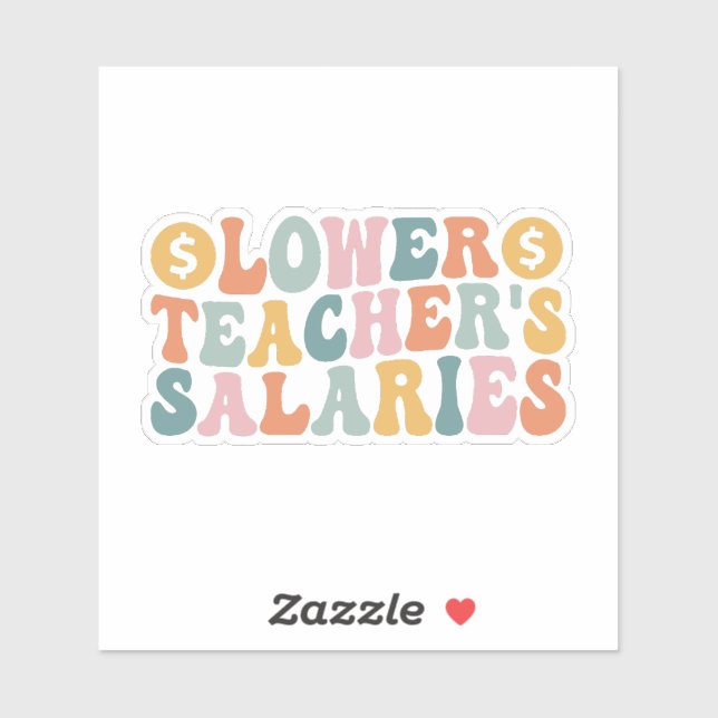 Sticker Salaires inférieurs de l'enseignant (Feuille)