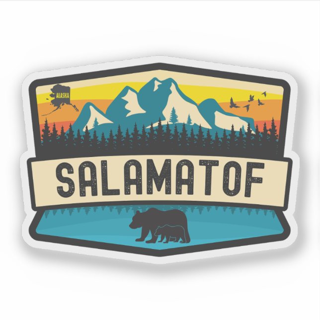 Sticker Salamatof, Alaska (Devant)