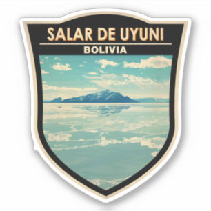 Sticker Salar de Uyuni Bolivie Insigne d'art de voyage