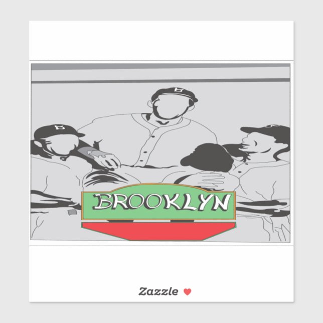 Sticker Salle Brooklyn Locker (Feuille)