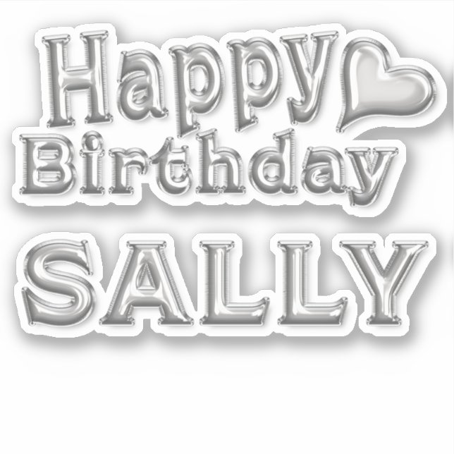 Sticker Sally Happy Birthday (Devant)