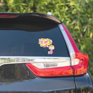 Sticker Sally pense aux fleurs