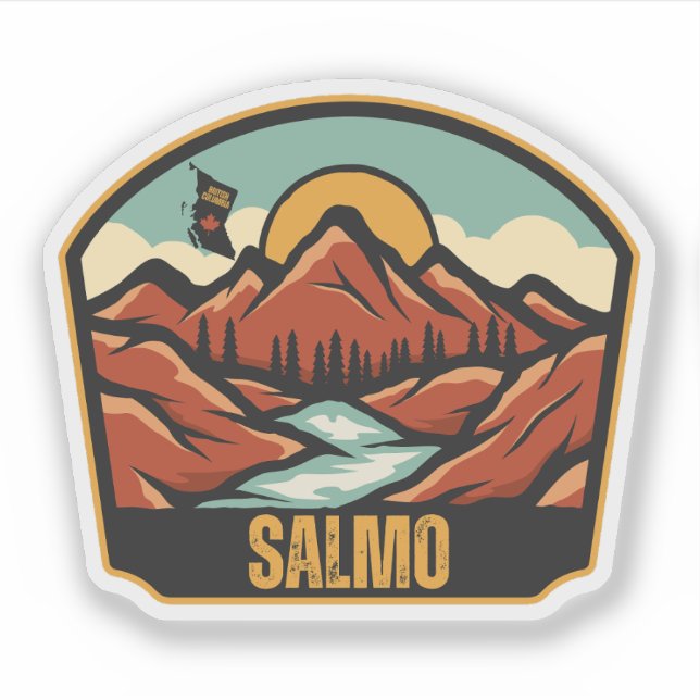 Sticker Salmo, Colombie-Britannique (Devant)