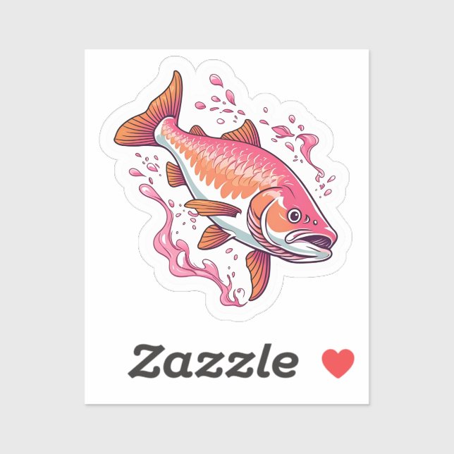 Sticker Salmon  (Feuille)