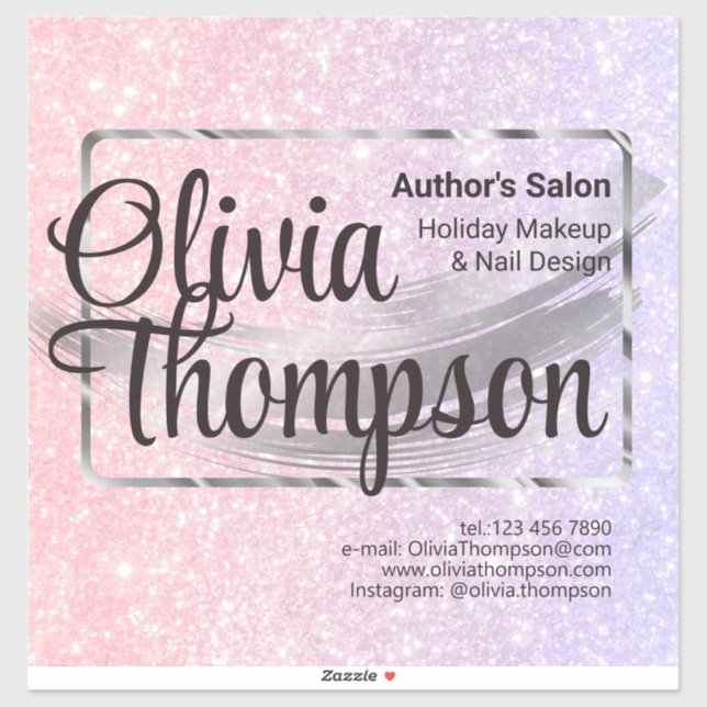 Sticker Salon de beauté Pearl Silver (Feuille)