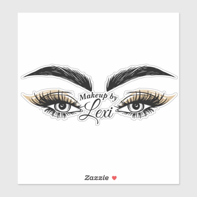 Sticker Salon de beauté Pretty Eyes Maquillage Cils (Feuille)