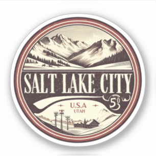 Sticker Salt Lake City Stations de ski Utah cadeaux de ski