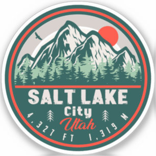 Sticker Salt Lake City Utah Ski Souvenir Retro Vintage 80s