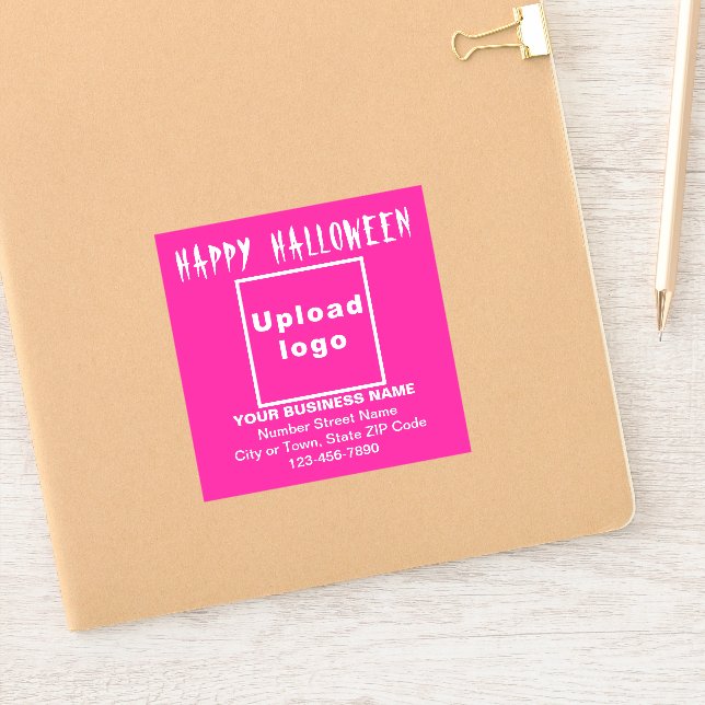 Sticker Salutation d'Halloween d'affaires sur le Carré ros (Carnet)