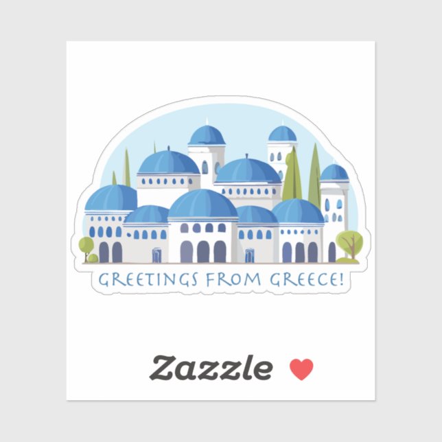 Sticker Salutations de Greece Retro (Feuille)