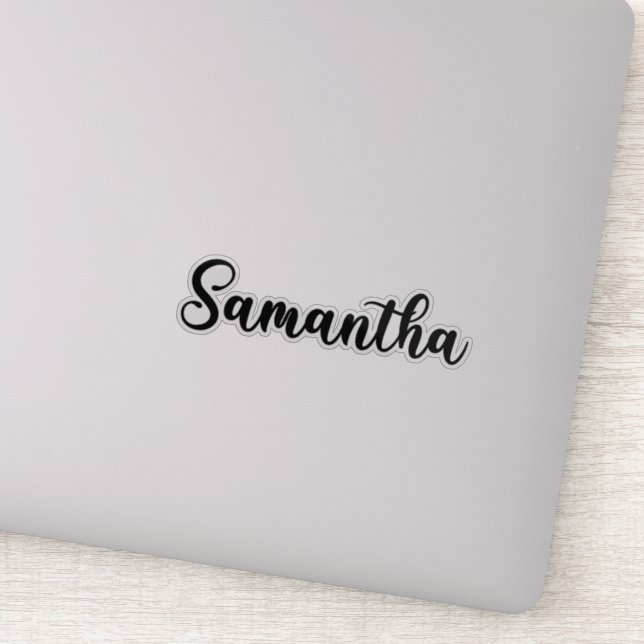 Sticker Samantha Nom - Calligraphie manuscrite (Détail)