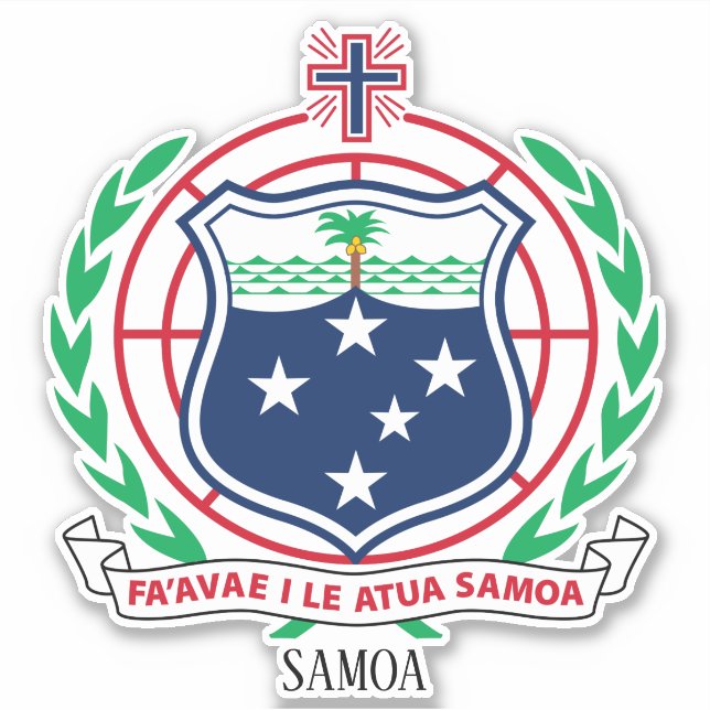 Sticker Samoa National Armoiries Patriotique (Devant)