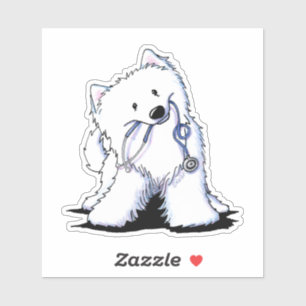 Sticker Samoyed, Docteur KiniArt